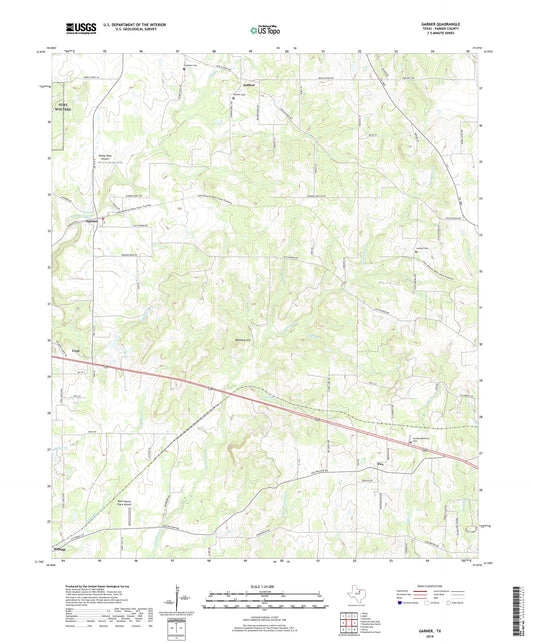 Garner Texas US Topo Map Image
