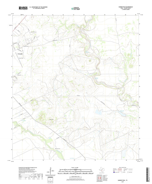 Garner Field Texas US Topo Map Image