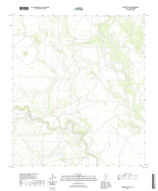 Garner Field NE Texas US Topo Map Image