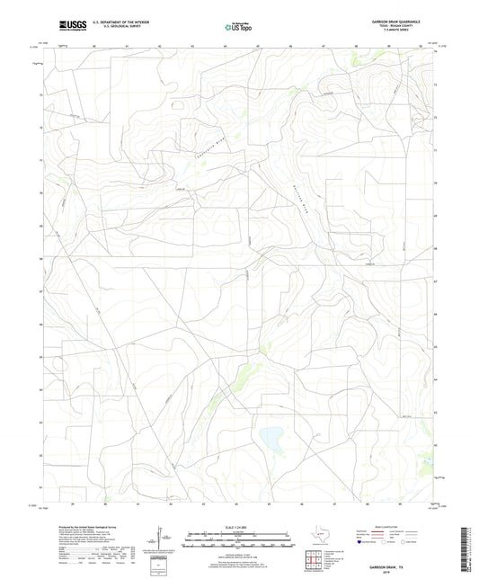 Garrison Draw Texas US Topo Map Image