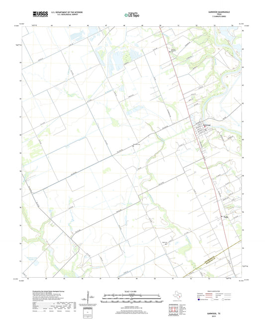 Garwood Texas US Topo Map Image