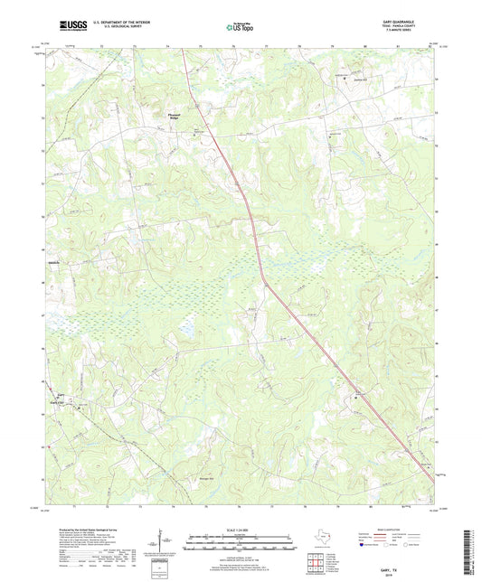 Gary Texas US Topo Map Image