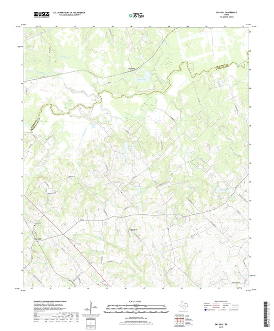 Gay Hill Texas US Topo Map Image