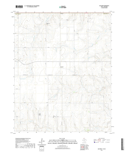 Gaylord Texas US Topo Map Image
