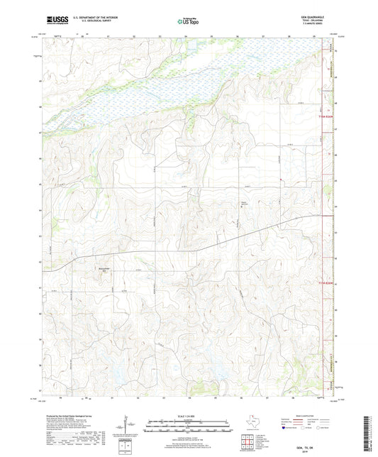 Gem Texas US Topo Map Image