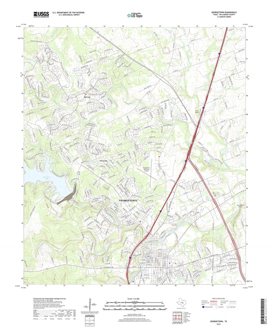 Georgetown Texas US Topo Map Image