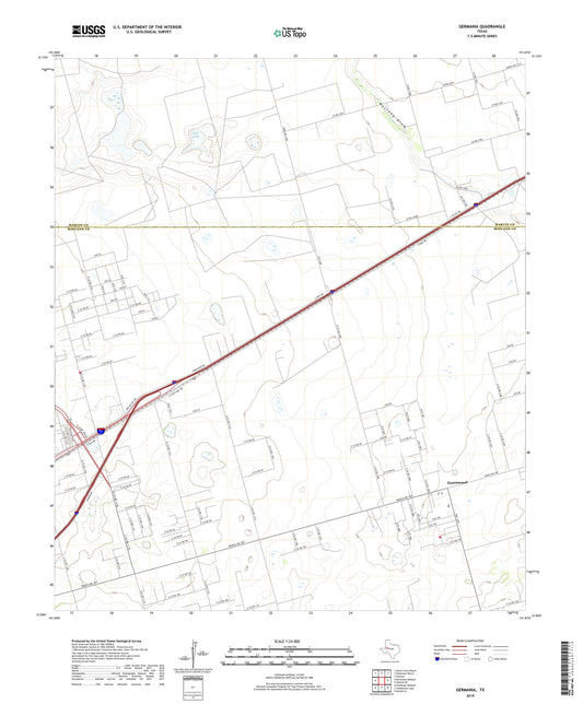 Germania Texas US Topo Map Image