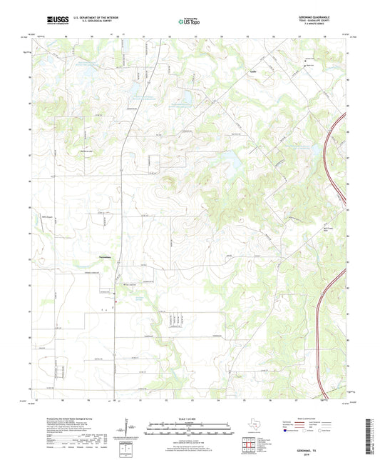 Geronimo Texas US Topo Map Image
