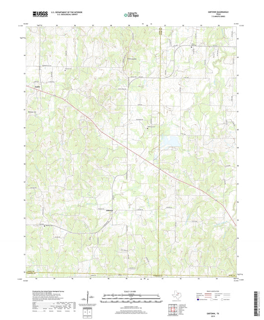 Gibtown Texas US Topo Map Image