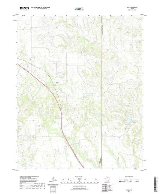 Giles Texas US Topo Map Image