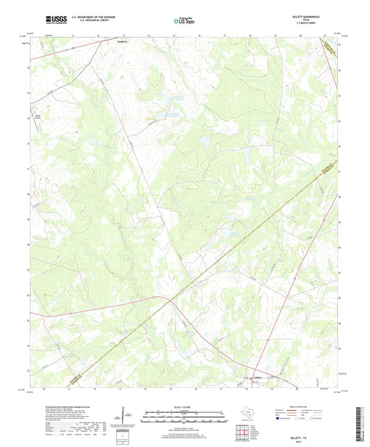Gillett Texas US Topo Map Image