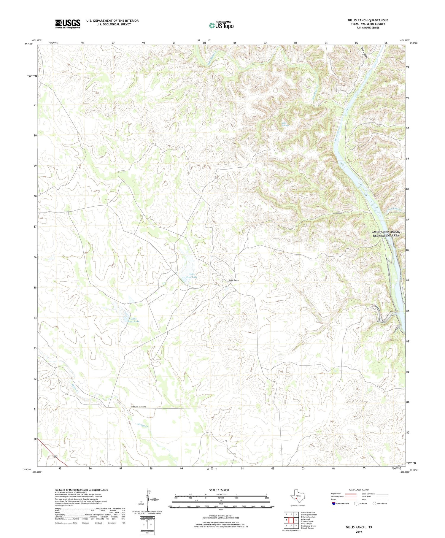 Gillis Ranch Texas US Topo Map Image