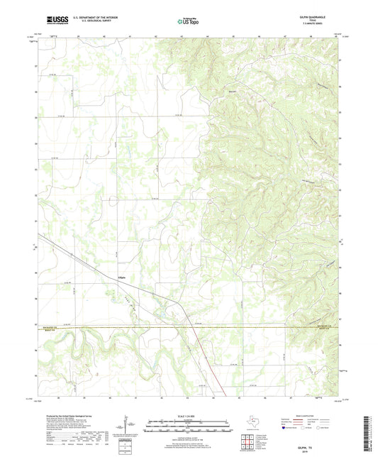 Gilpin Texas US Topo Map Image