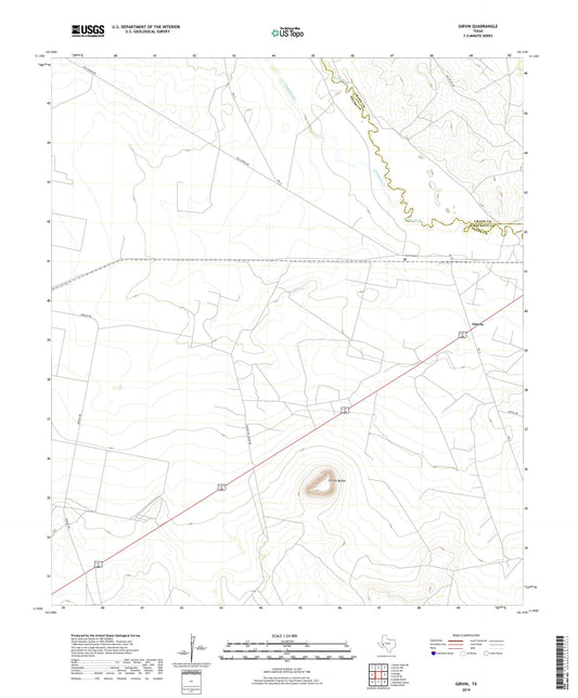 Girvin Texas US Topo Map Image