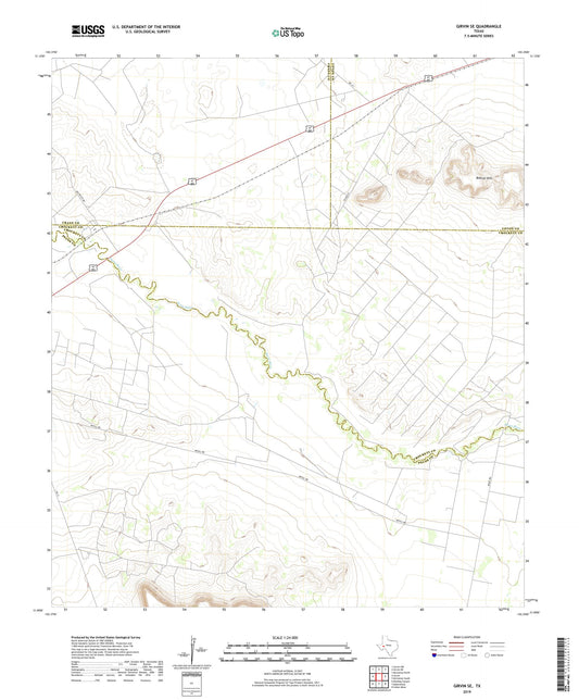 Girvin SE Texas US Topo Map Image