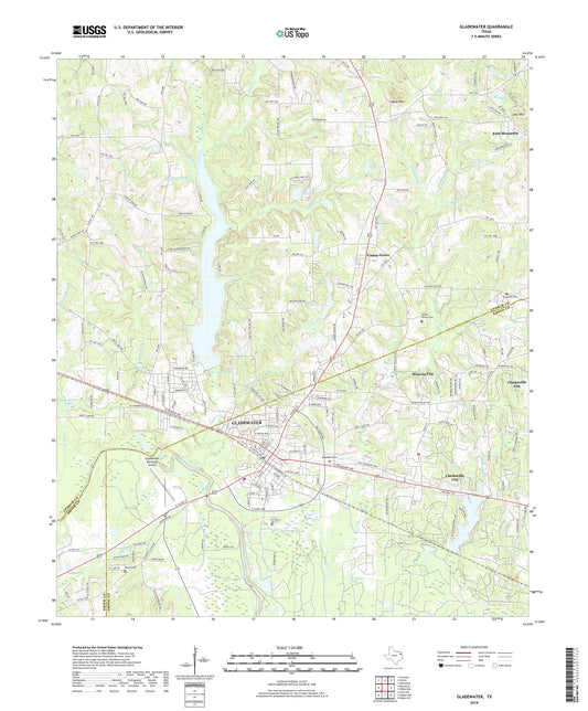 Gladewater Texas US Topo Map Image