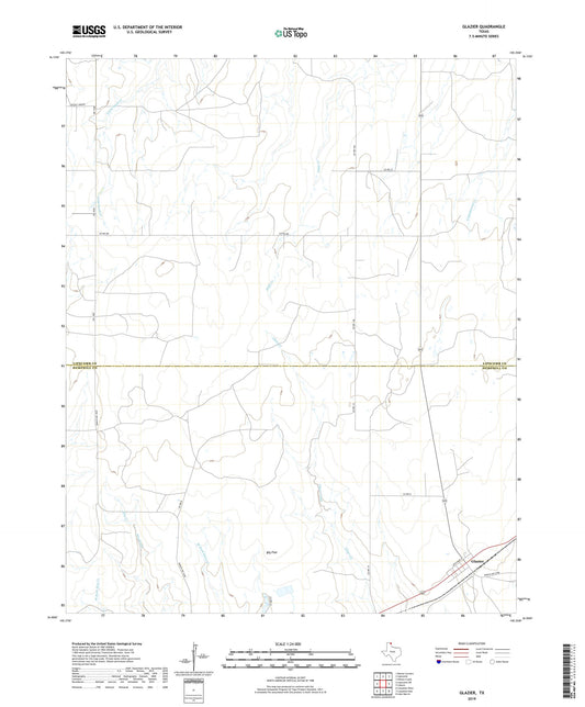 Glazier Texas US Topo Map Image