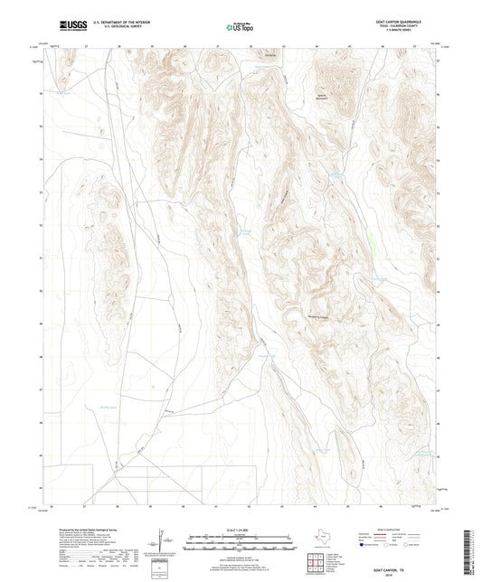 Goat Canyon Texas US Topo Map Image