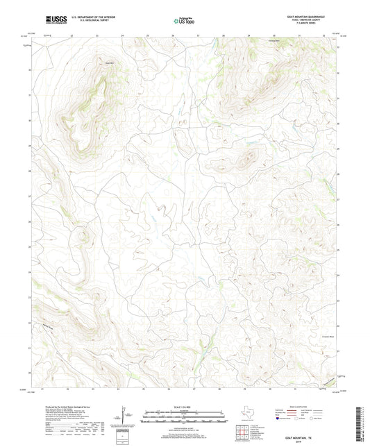 Goat Mountain Texas US Topo Map Image