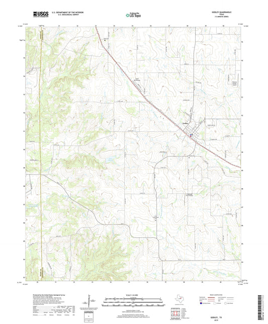 Godley Texas US Topo Map Image