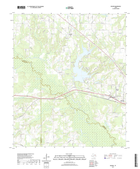 Golden Texas US Topo Map Image