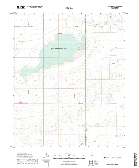 Golden Ranch Texas US Topo Map Image