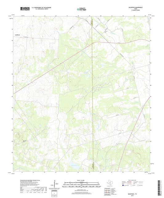 Goldfinch Texas US Topo Map Image
