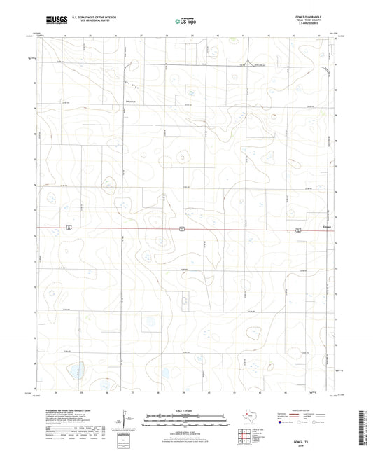 Gomez Texas US Topo Map Image