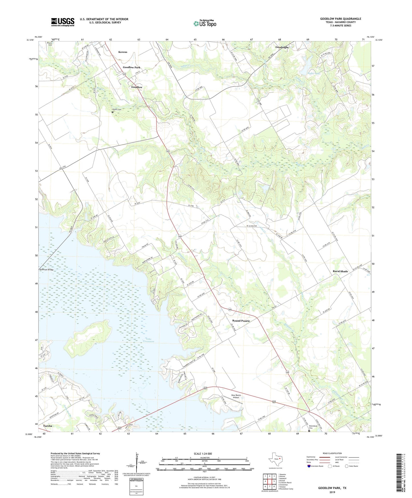 Goodlow Park Texas US Topo Map Image