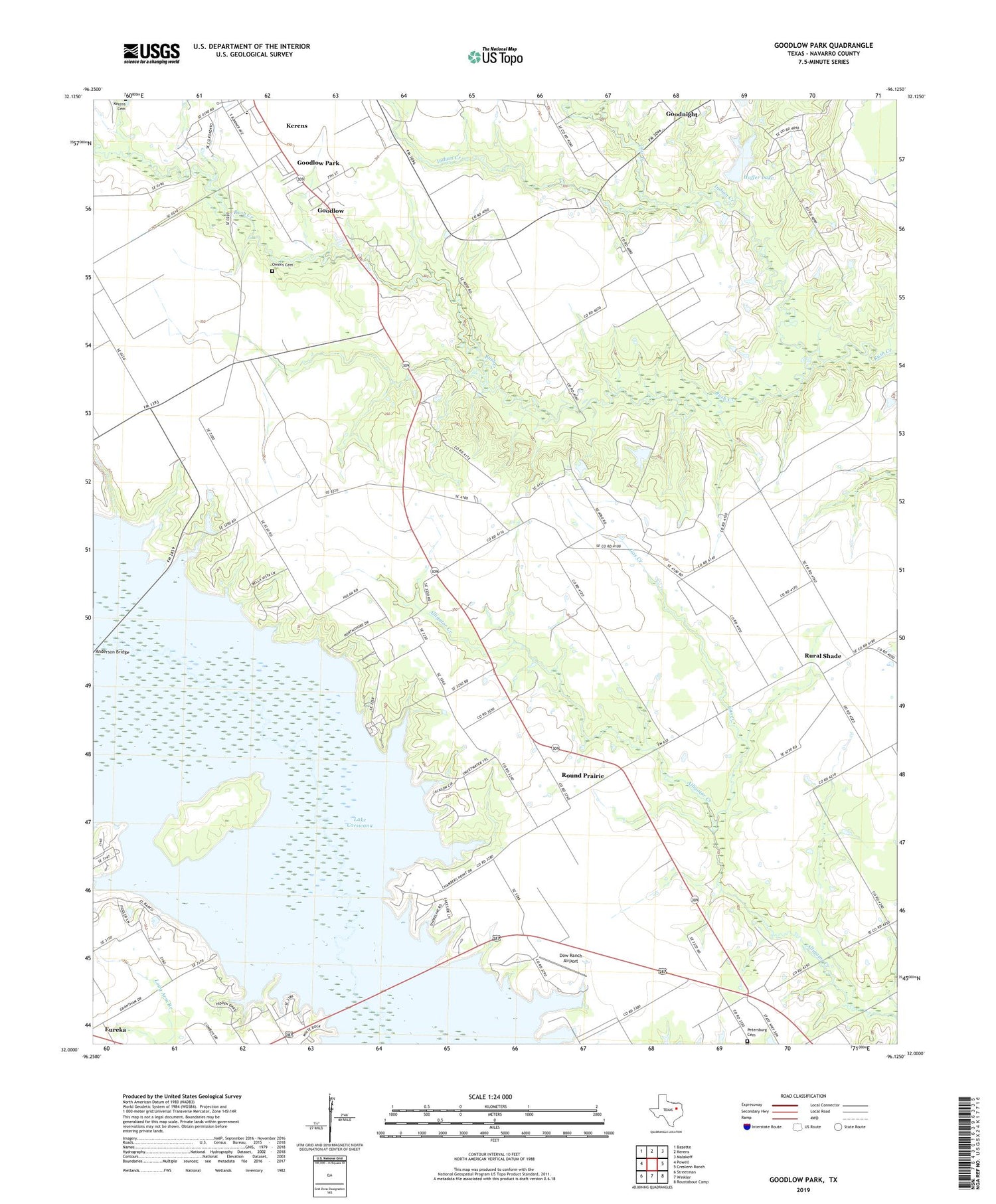 Goodlow Park Texas US Topo Map Image