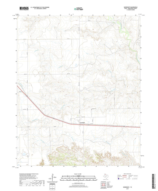 Goodnight Texas US Topo Map Image