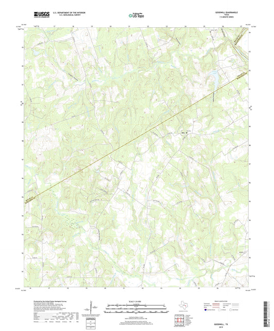 Goodwill Texas US Topo Map Image