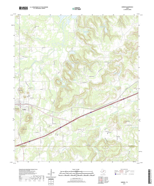 Gordon Texas US Topo Map Image