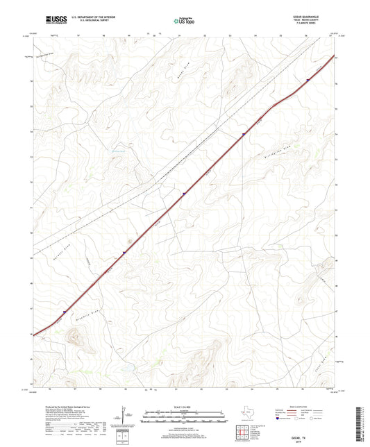 Gozar Texas US Topo Map Image