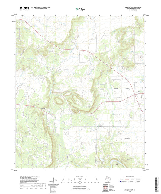 Graford West Texas US Topo Map Image