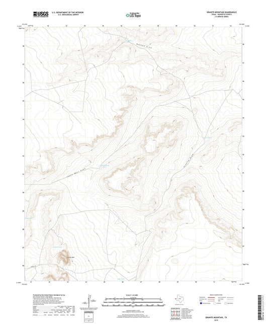 Granite Mountain Texas US Topo Map Image