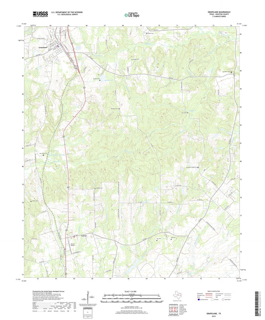 Grapeland Texas US Topo Map Image