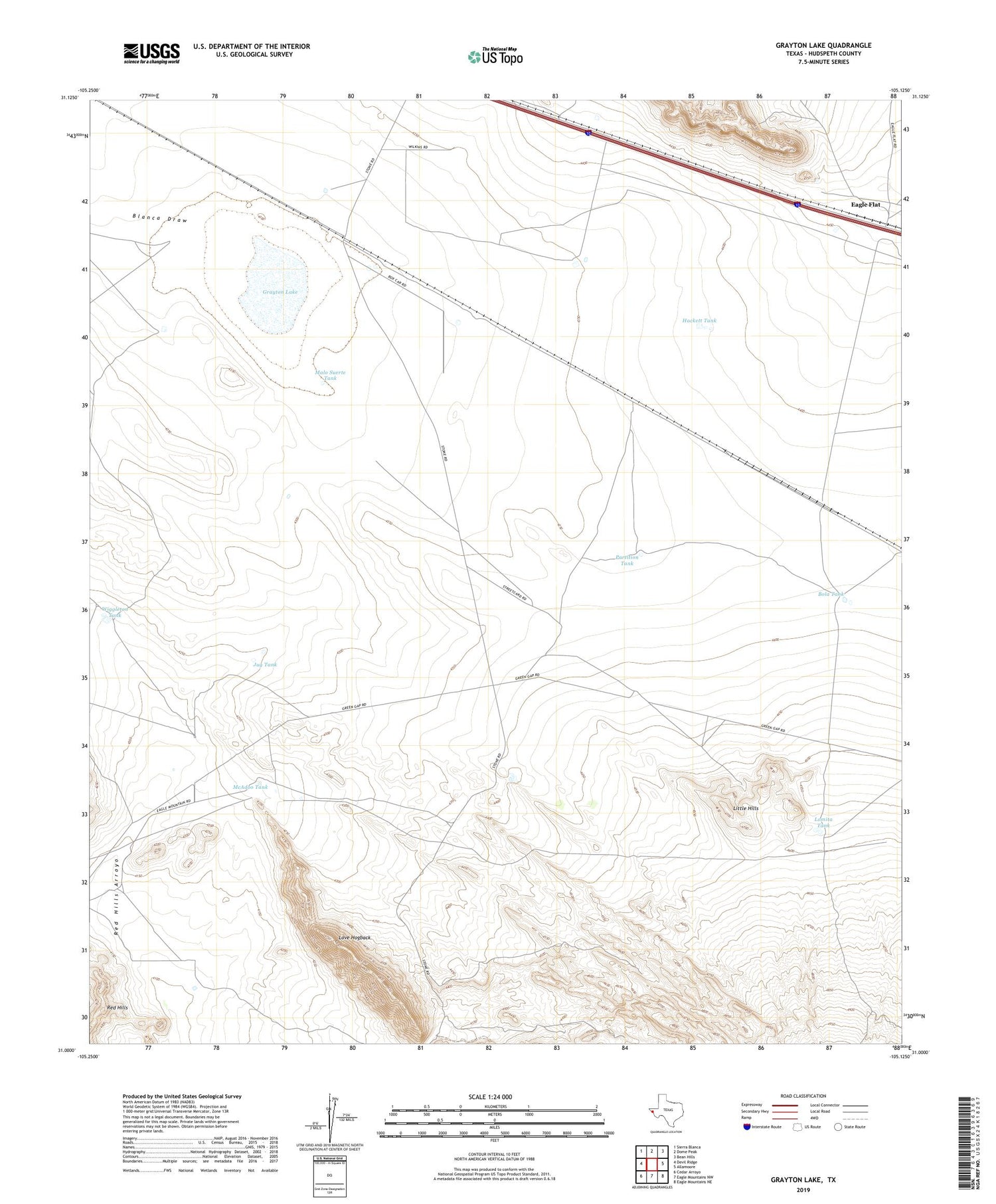 Grayton Lake Texas US Topo Map Image