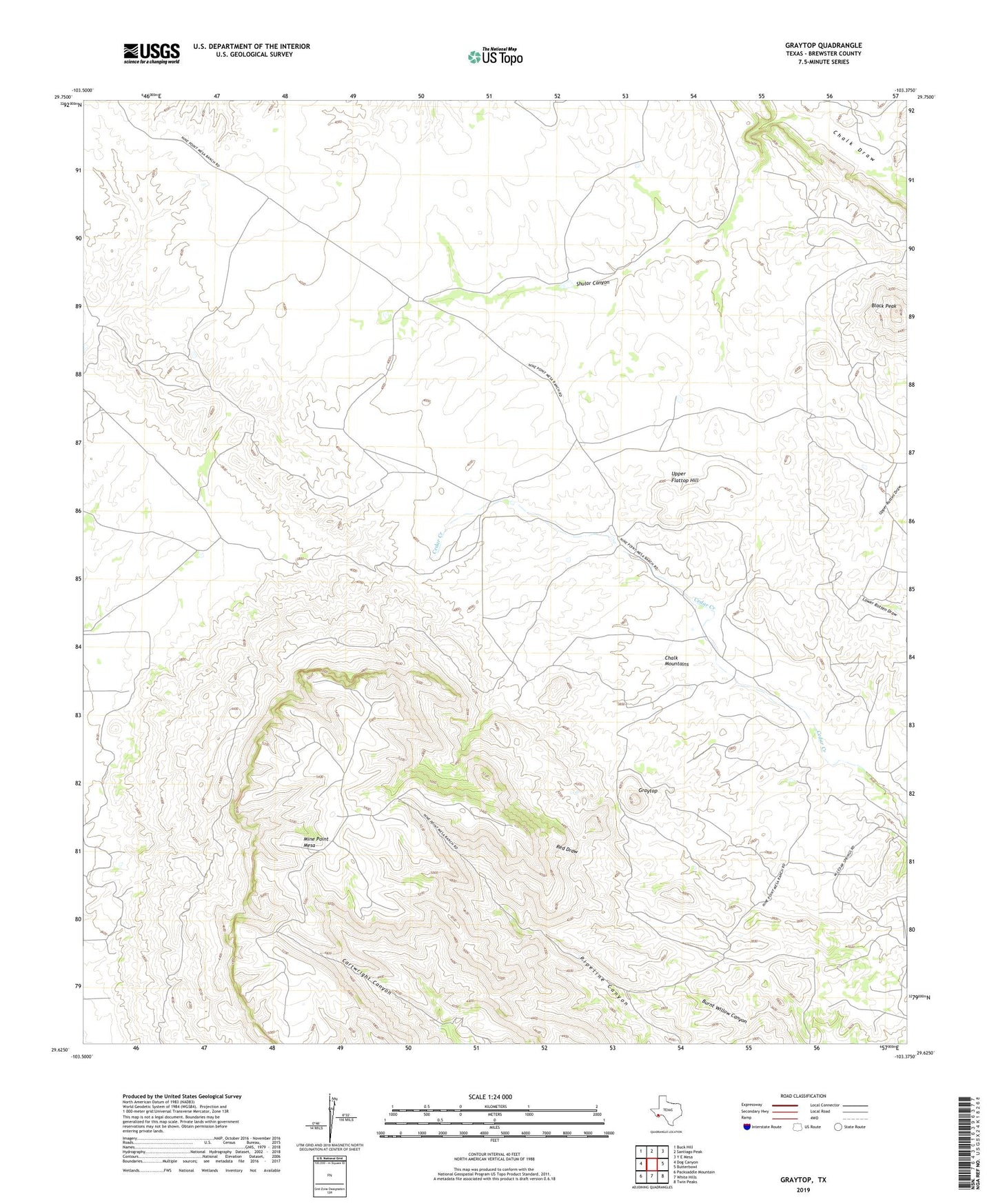 Graytop Texas US Topo Map Image