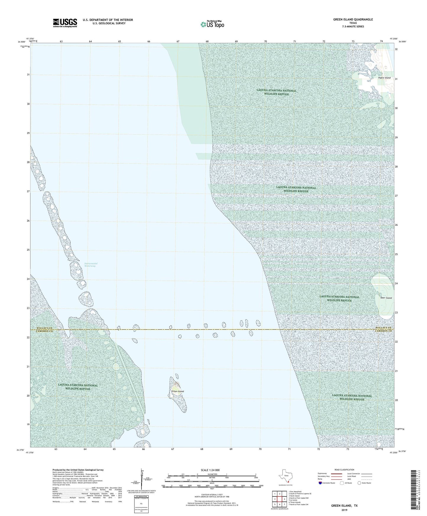 Green Island Texas US Topo Map Image