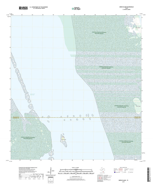 Green Island Texas US Topo Map Image