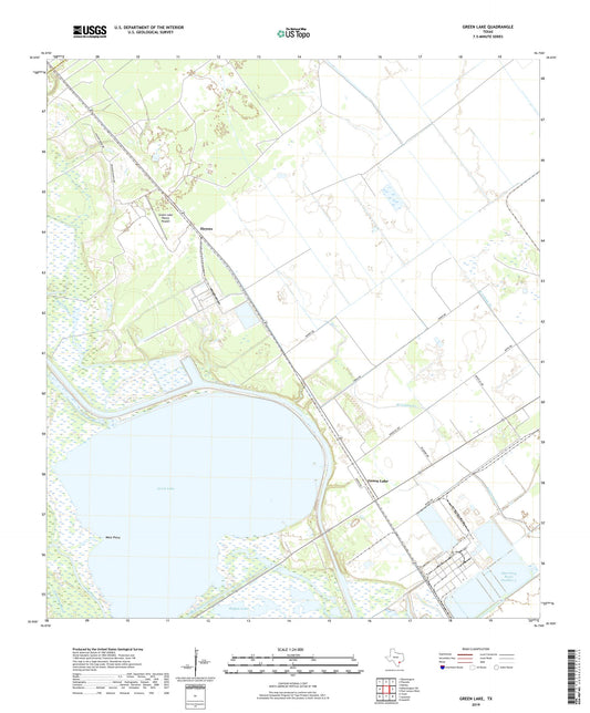 Green Lake Texas US Topo Map Image