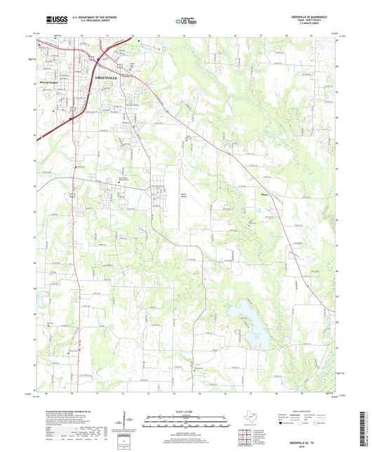 Greenville SE Texas US Topo Map Image