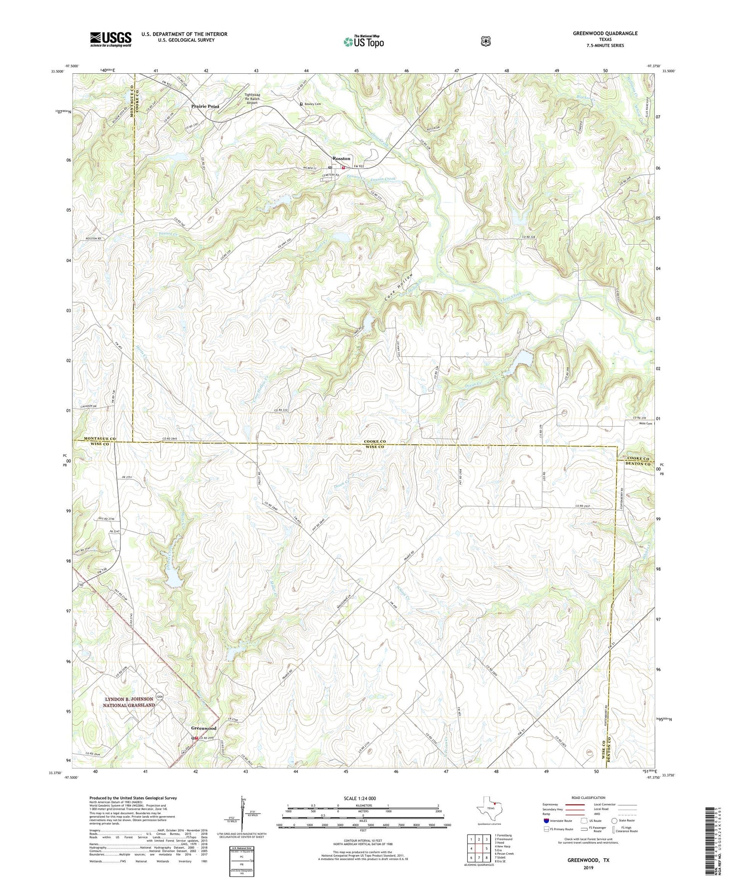 Greenwood Texas US Topo Map Image