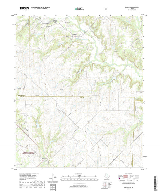 Greenwood Texas US Topo Map Image