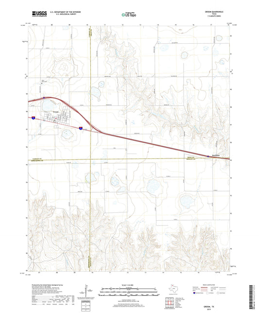 Groom Texas US Topo Map Image