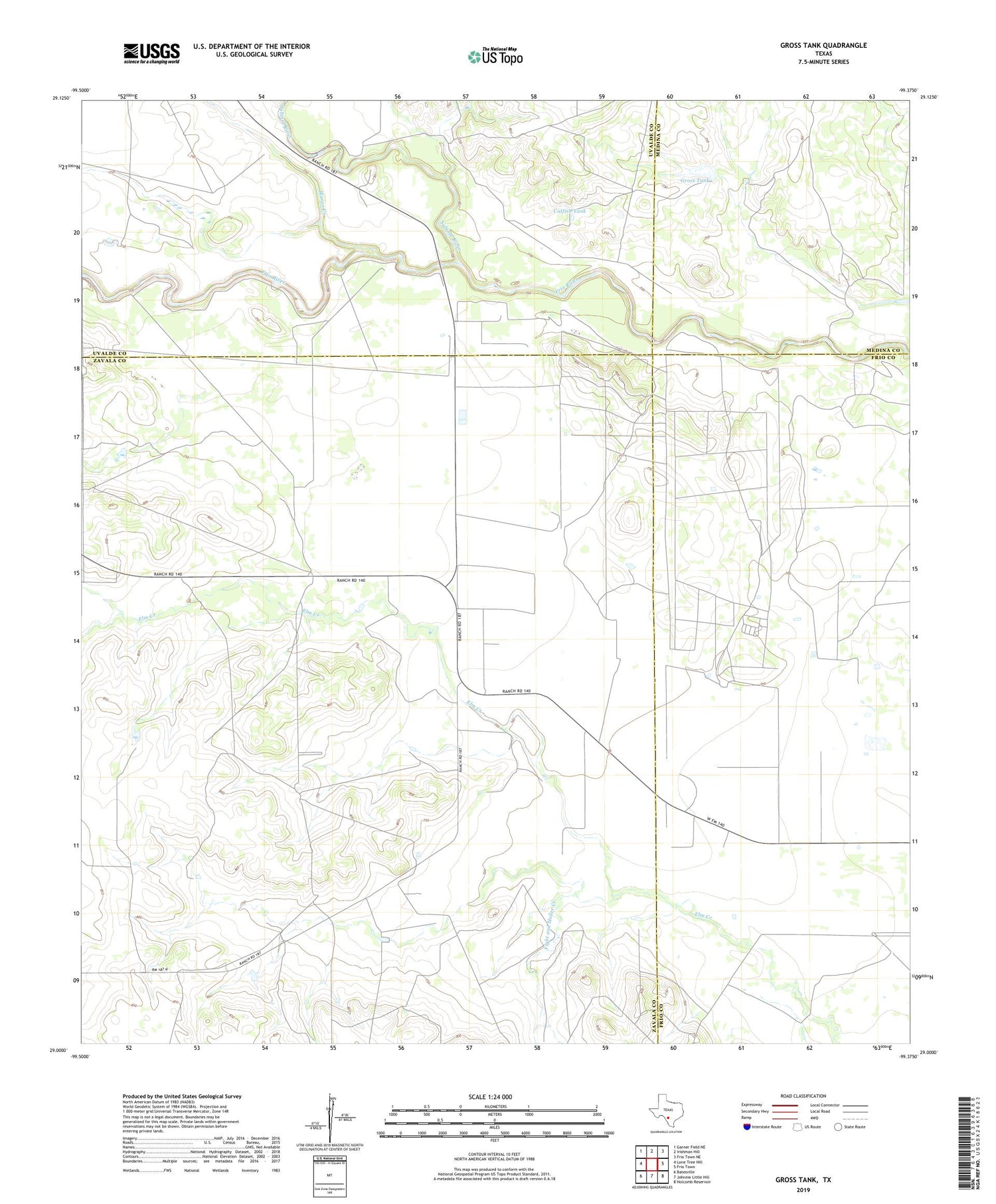 Gross Tank Texas US Topo Map Image