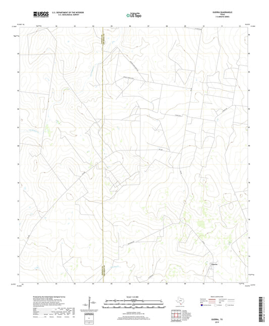 Guerra Texas US Topo Map Image