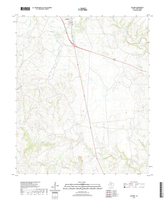 Guthrie Texas US Topo Map Image