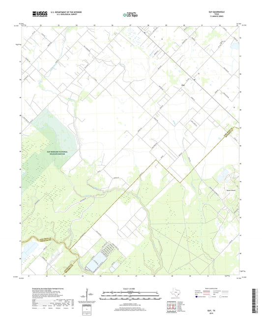 Guy Texas US Topo Map Image
